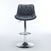 Adjustable Swivel Bar Stools Set of 2 with Back Support Ergonomic Design for Kitchen Island Pub 25-33 Inch Seat Height