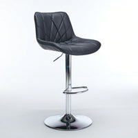 Adjustable Swivel Bar Stools Set of 2 with Back Support Ergonomic Design for Kitchen Island Pub 25-33 Inch Seat Height