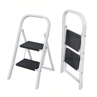 Sturdy 2 Step Ladder with Anti-Slip Pedal 330lbs Capacity Space Saving Design for Home Kitchen Office