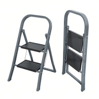 Sturdy 2 Step Ladder with Anti-Slip Pedal 330lbs Capacity Space Saving Design for Home Kitchen Office