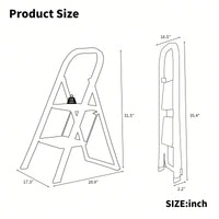Sturdy 2 Step Ladder with Anti-Slip Pedal 330lbs Capacity Space Saving Design for Home Kitchen Office