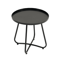 3 Piece Patio Furniture Set, Small Outdoor Wicker Rattan Chairs With Round Table For Balcony, Porch, Garden, Backyard, Lawn