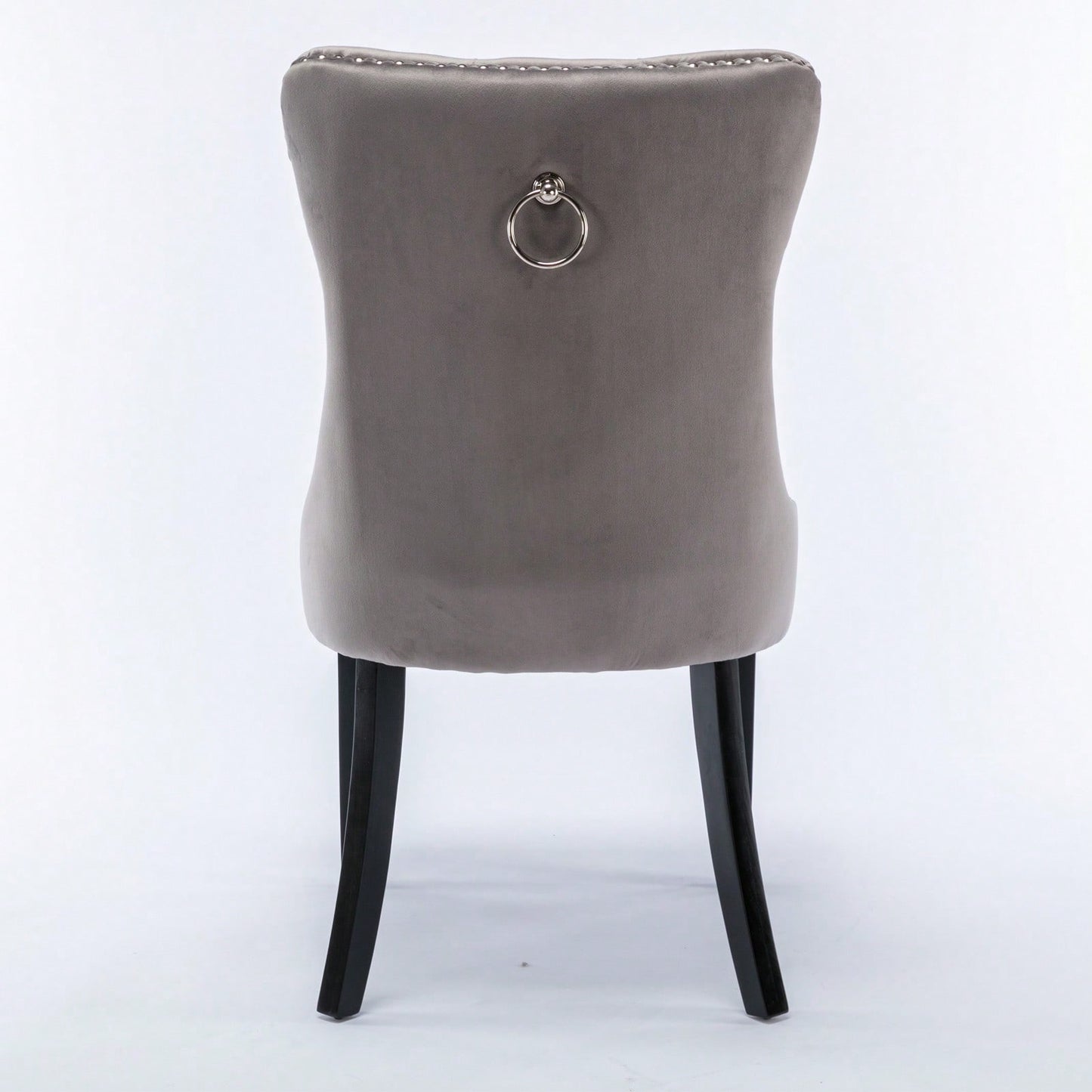 Modern, High-End Tufted Solid Wood Contemporary Velvet Upholstered Dining Chair With Wood Legs Nailhead Trim 2-Pcs Set