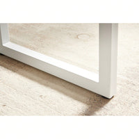 Modern Space Saving Kitchen Table For Living Room, Extendable Dining Table With Metal Leg