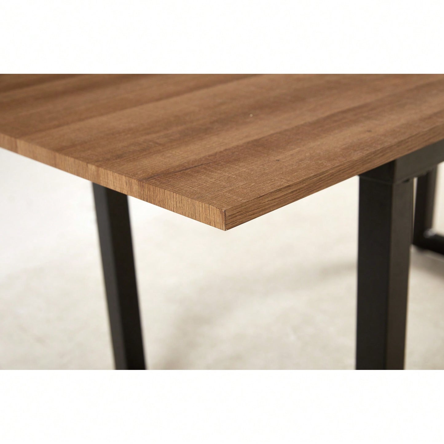 Modern Space Saving Kitchen Table For Living Room, Extendable Dining Table With Metal Leg