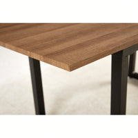 Modern Space Saving Kitchen Table For Living Room, Extendable Dining Table With Metal Leg