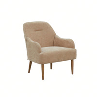 Stylish Chenille Accent Armchair with Wood Legs for Living Room Bedroom or Office Easy Assembly