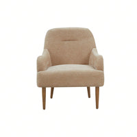 Stylish Chenille Accent Armchair with Wood Legs for Living Room Bedroom or Office Easy Assembly