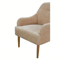 Stylish Chenille Accent Armchair with Wood Legs for Living Room Bedroom or Office Easy Assembly