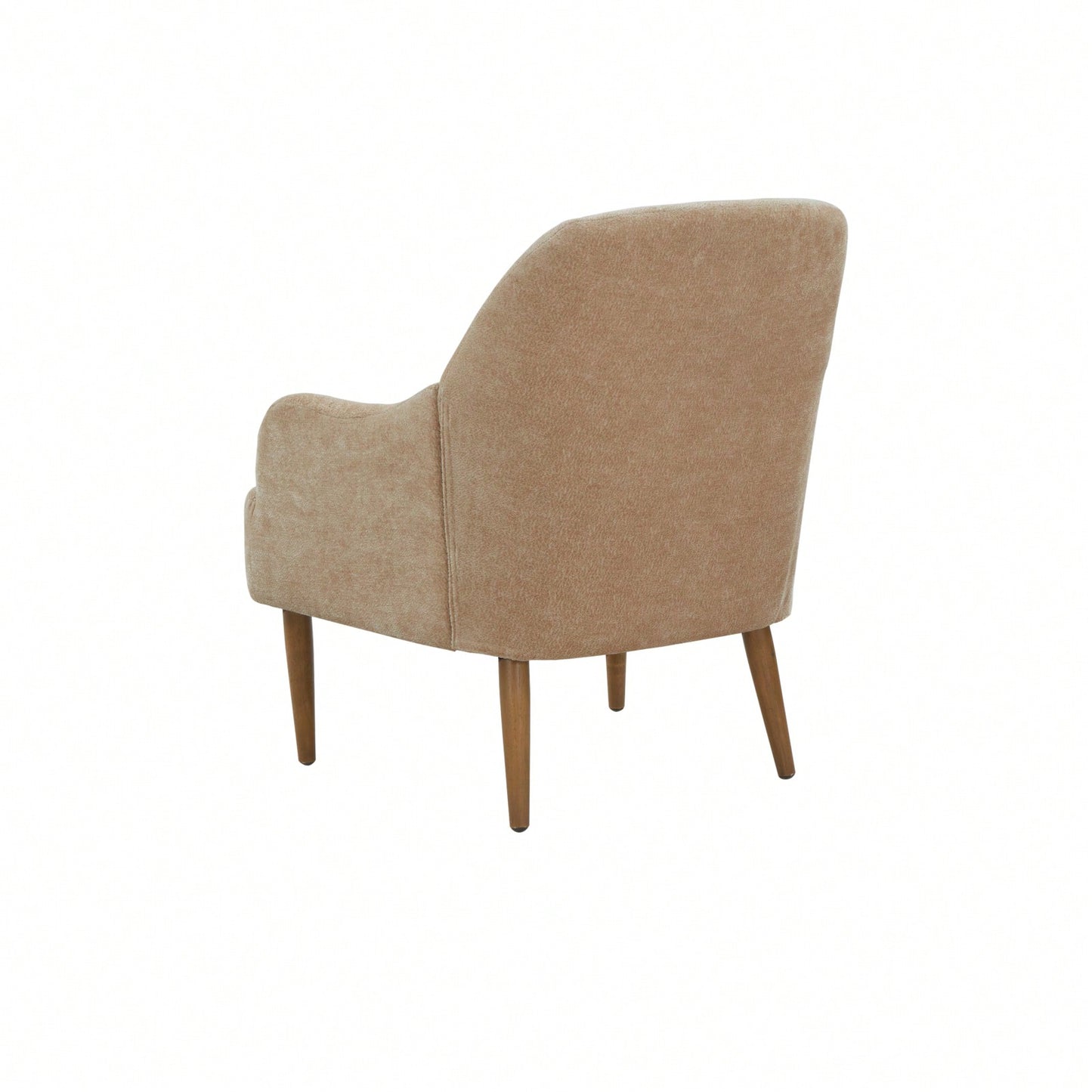 Stylish Chenille Accent Armchair with Wood Legs for Living Room Bedroom or Office Easy Assembly