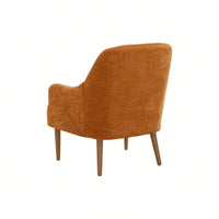 Stylish Chenille Accent Armchair with Wood Legs for Living Room Bedroom or Office Easy Assembly