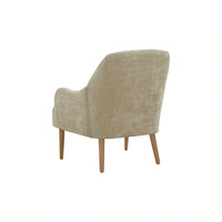 Stylish Chenille Accent Armchair with Wood Legs for Living Room Bedroom or Office Easy Assembly