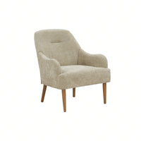 Stylish Chenille Accent Armchair with Wood Legs for Living Room Bedroom or Office Easy Assembly