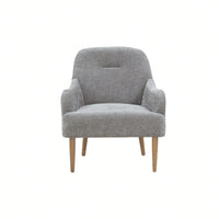 Stylish Chenille Accent Armchair with Wood Legs for Living Room Bedroom or Office Easy Assembly