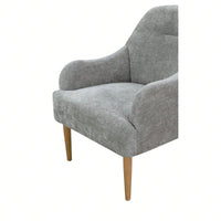 Stylish Chenille Accent Armchair with Wood Legs for Living Room Bedroom or Office Easy Assembly