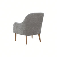 Stylish Chenille Accent Armchair with Wood Legs for Living Room Bedroom or Office Easy Assembly