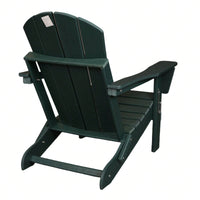 Folding Adirondack Chair, Stackable Arm Rest Ergonomic HDPE All-Weather Adirondack Chair
