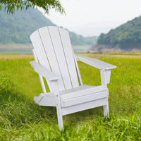 Folding Adirondack Chair, Stackable Arm Rest Ergonomic HDPE All-Weather Adirondack Chair