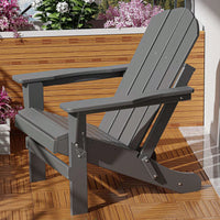 Folding Adirondack Chair, Stackable Arm Rest Ergonomic HDPE All-Weather Adirondack Chair
