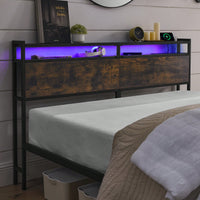 Durable Iron Bed Frame With Lamp And USB Charging Port - Sturdy Metal Bed Frame For Twin, Full, Queen & King Size Beds