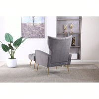 Modern Accent Chair With Ottoman, Comfy Armchair For Living Room, Bedroom, Apartment, Office