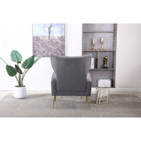 Modern Accent Chair With Ottoman, Comfy Armchair For Living Room, Bedroom, Apartment, Office