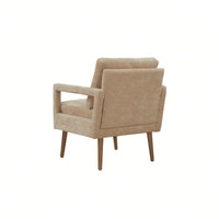 Mid-Century Armchair , Accent Chair With Chenille Armrest & Soft Cushion For Living Room, Bedroom, Home Office, Study