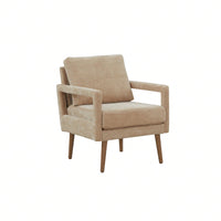 Mid-Century Armchair , Accent Chair With Chenille Armrest & Soft Cushion For Living Room, Bedroom, Home Office, Study