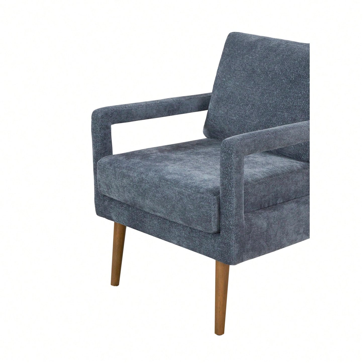 Mid-Century Armchair , Accent Chair With Chenille Armrest & Soft Cushion For Living Room, Bedroom, Home Office, Study