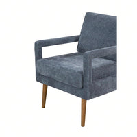 Mid-Century Armchair , Accent Chair With Chenille Armrest & Soft Cushion For Living Room, Bedroom, Home Office, Study