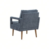 Mid-Century Armchair , Accent Chair With Chenille Armrest & Soft Cushion For Living Room, Bedroom, Home Office, Study