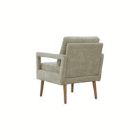 Mid-Century Armchair , Accent Chair With Chenille Armrest & Soft Cushion For Living Room, Bedroom, Home Office, Study