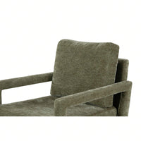 Mid-Century Armchair , Accent Chair With Chenille Armrest & Soft Cushion For Living Room, Bedroom, Home Office, Study