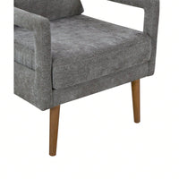 Mid-Century Armchair , Accent Chair With Chenille Armrest & Soft Cushion For Living Room, Bedroom, Home Office, Study