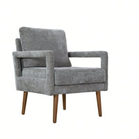 Mid-Century Armchair , Accent Chair With Chenille Armrest & Soft Cushion For Living Room, Bedroom, Home Office, Study