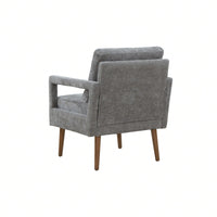 Mid-Century Armchair , Accent Chair With Chenille Armrest & Soft Cushion For Living Room, Bedroom, Home Office, Study