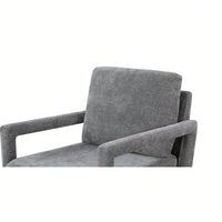 Mid-Century Armchair , Accent Chair With Chenille Armrest & Soft Cushion For Living Room, Bedroom, Home Office, Study