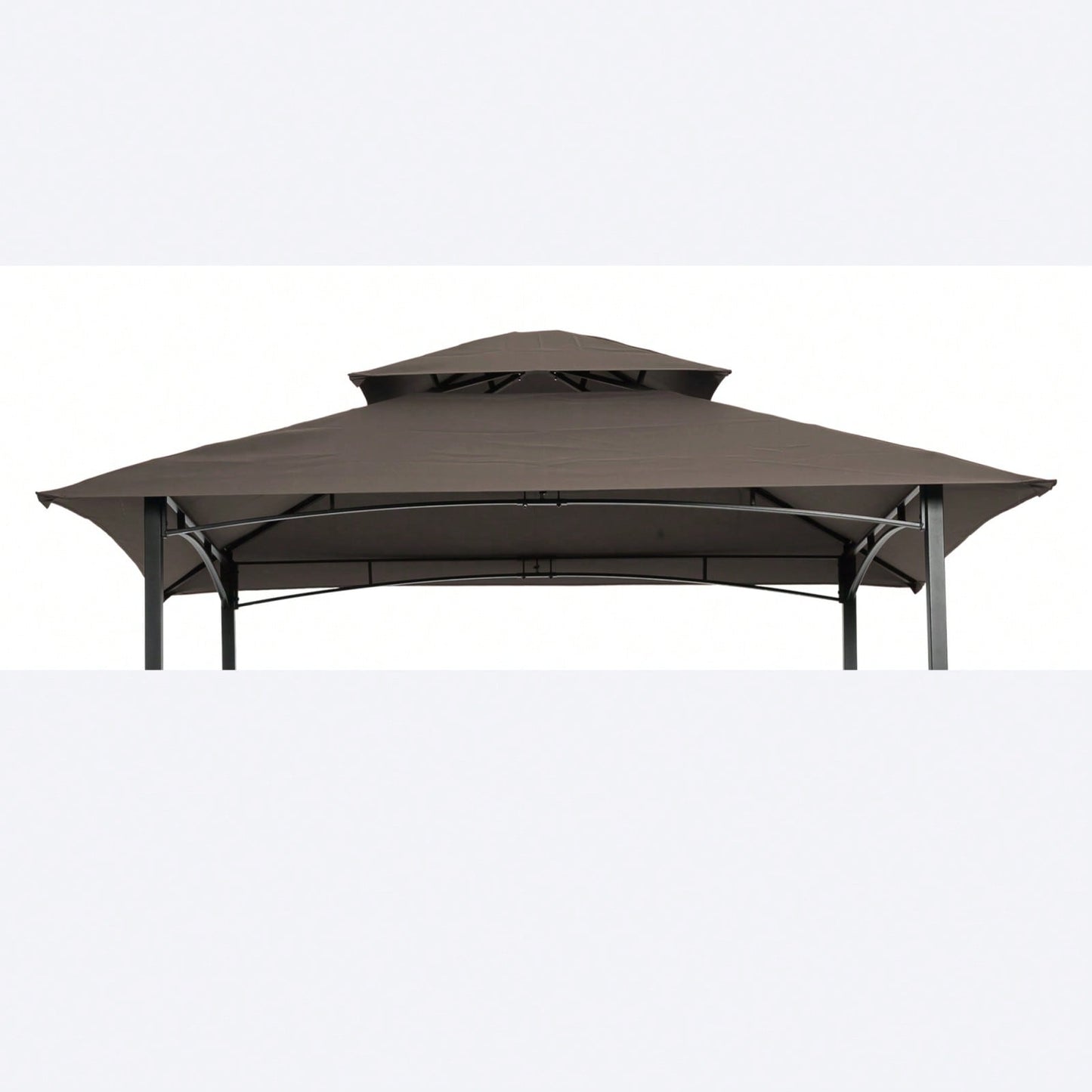 8x5ft Double Tier BBQ Gazebo Canopy Replacement Cover Water Resistant UV Protection Outdoor Patio Tent