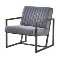 Stylish Modern Armchair with Steel Frame High Back Upholstered Accent Chair for Living Room Bedroom Kitchen