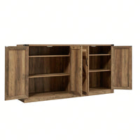 65" Sideboard With Barn Doors, Large Storage Cabinet For Living Room, Entryway, Dining Room, Bedroom