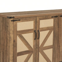 65" Sideboard With Barn Doors, Large Storage Cabinet For Living Room, Entryway, Dining Room, Bedroom