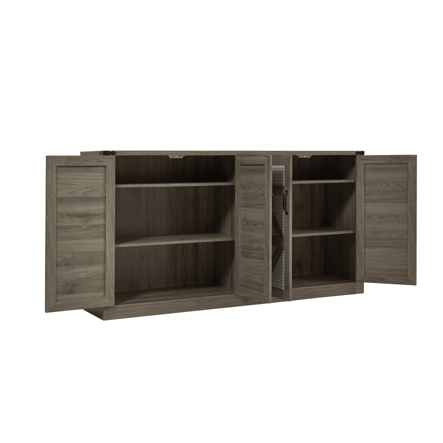 65" Sideboard With Barn Doors, Large Storage Cabinet For Living Room, Entryway, Dining Room, Bedroom