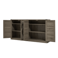 65" Sideboard With Barn Doors, Large Storage Cabinet For Living Room, Entryway, Dining Room, Bedroom