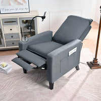 Adjustable Recliner Chair with Cup Holder and Phone Holder for Living Room and Bedroom