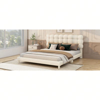 Upholstered Platform Bed With Soft Headboard, No Box Spring Needed