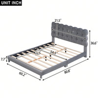 Upholstered Platform Bed With Soft Headboard, No Box Spring Needed