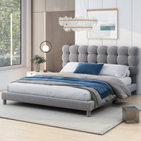 Upholstered Platform Bed With Soft Headboard, No Box Spring Needed