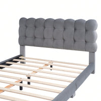 Upholstered Platform Bed With Soft Headboard, No Box Spring Needed