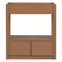 30" Bathroom Vanity Without Sink Top, Cabinet Base Only, Open Storage Shelf And Two Drawers