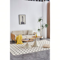 Set Of 2 Coffee Tables With A Marble-Look Top And White Steel Base